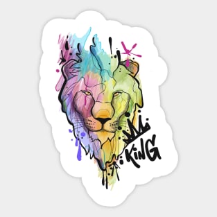 Lion Watercolor Sticker